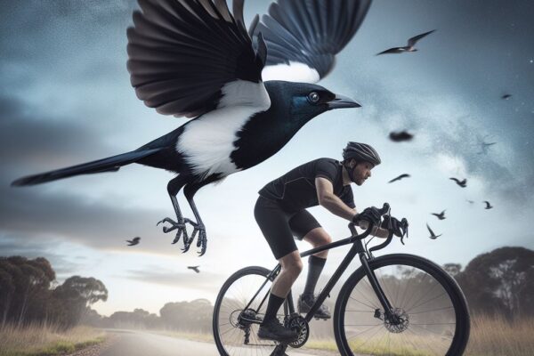 Image of a Magpie swooping