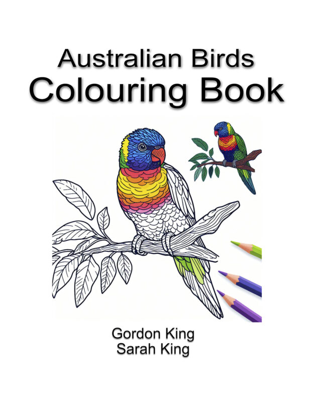 Front Cover Australian Birds Colouring Book