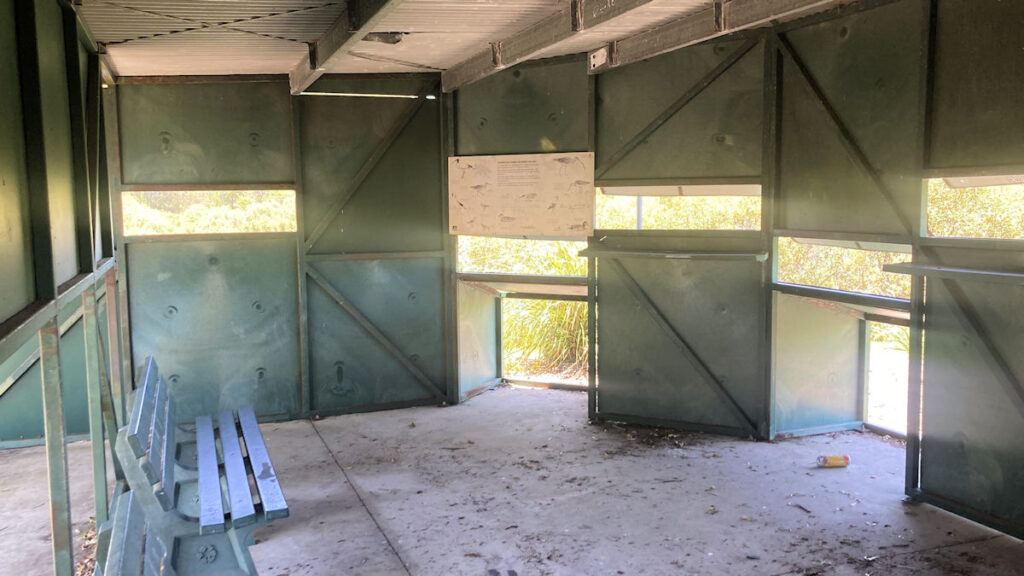 Wynnum Bird Hide Inside