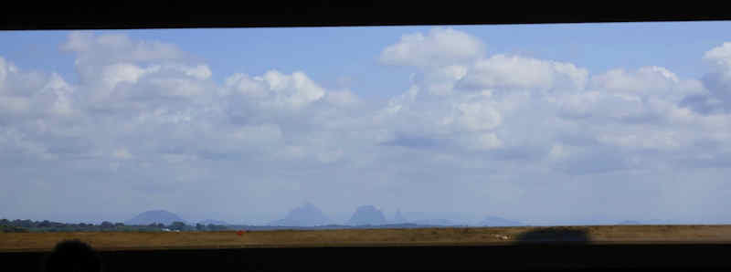 Kakadu Beach Birdhide Two View To Glasshouse Mountains