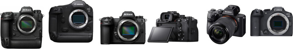 Image of various Cameras available via our affiliate links