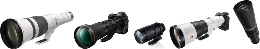 Image of lenses for bird photography including our affiliate link to Amazon